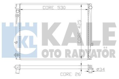 OPEL радіатор охолодження Combo Tour,Corsa C 1.4/1.8 kale 363600