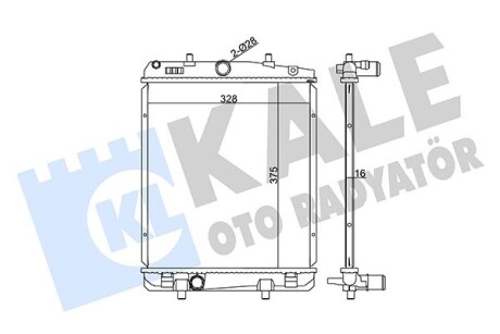 Радіатор охолодження Citroen C1, Peugeot 107, Toyota Aygo OTO RADYATOR kale 364600
