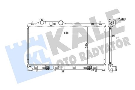 Радіатор охолодження Subaru Forester OTO RADYATOR kale 365000 (фото 1)