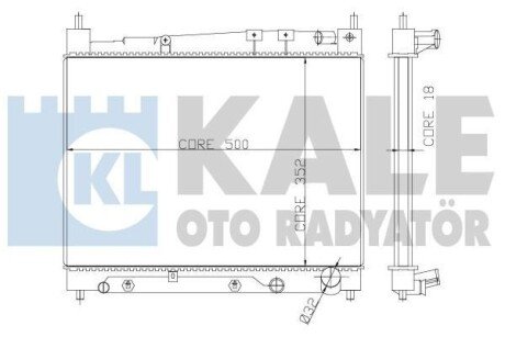 TOYOTA радіатор охолодження з АКПП Yaris 1.3/1.5 99- kale 366000