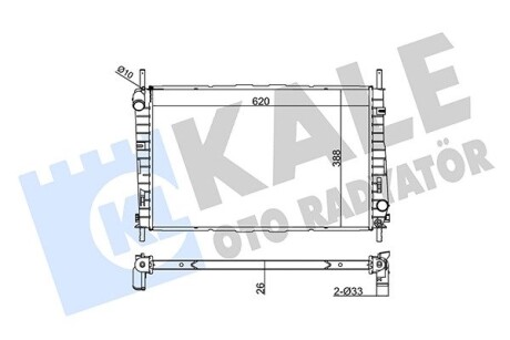 Радиатор охлаждения Ford Mondeo III OTO RADYATOR kale 368700