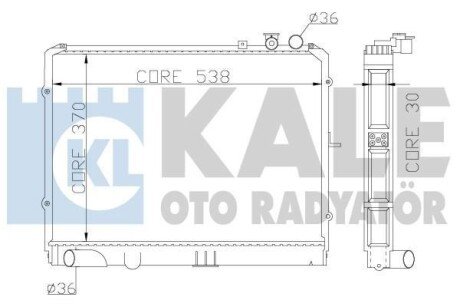 KIA радіатор охолодження Carens II,Pregio 2.0CRDi/2.7D 97- kale 369900