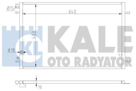 VW Радіатор кондиціонера (конденсатор) Audi A6 04- kale 375300