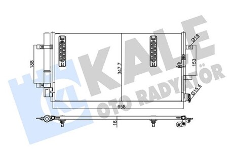 Радиатор кондиционера Audi A4, A5, A6, A7, Q5 OTO RADYATOR kale 375800