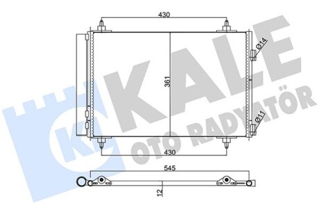 Радіатор кондиціонера Citroen Belingo, C4, C4 I, C4 Picasso I OTO RADYATOR kale 377900