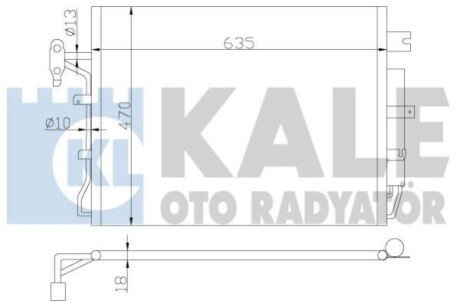 LANDROVER Радіатор кондиціонера (конденсатор) Discovery III, Range Rover Sport 2.7TD 04- kale 378000