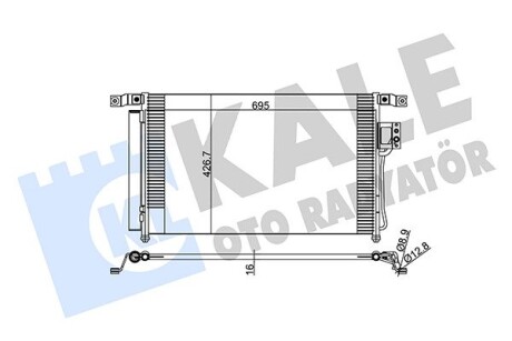 Радіатор кондиціонера Hyundai Santa Fe II OTO RADYATOR kale 379300 (фото 1)