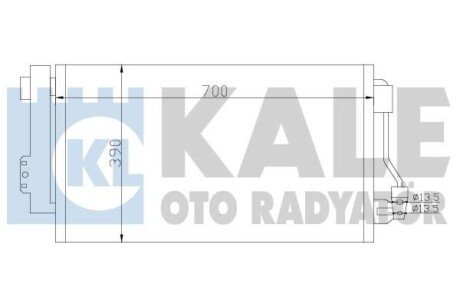 DB Радіатор кондиціонера (конденсатор) Vito 03-11/07 kale 381500