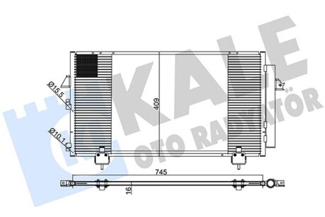 Радиатор кондиционера Toyota Rav 4 II OTO RADYATOR kale 383400