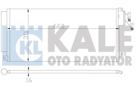 OPEL Радіатор кондиціонера (конденсатор) Corsa D, Fiat Bravo II, Grande Punto, Punto 05- kale 389100