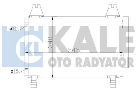 TOYOTA Радіатор кондиціонера (конденсатор) Yaris 1.0/1.3 05- kale 390100