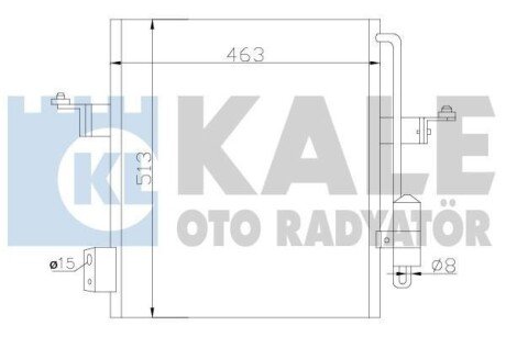 Радіатор кондиціонера Mitsubishi L200 2.5TD (06-) АКПП,МКПП OTO RADYATOR kale 393100