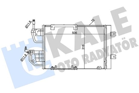 Радиатор кондиционера Opel Astra H, Astra H Gtc, Zafira B OTO RADYATOR kale 393500