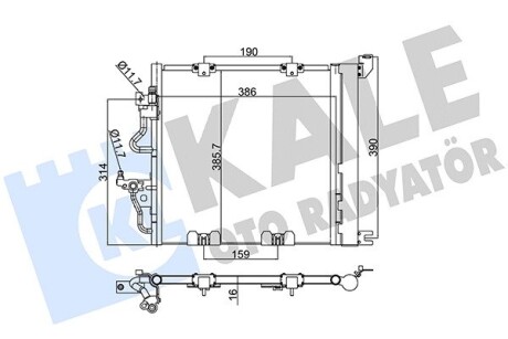 Радиатор кондиционера Opel Astra H, Astra H Gtc, Astra Classic OTO RADYATOR kale 393600