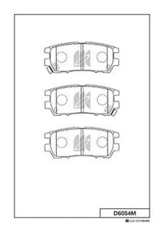Колодка гальм. (MK) kashiyama d6054M (фото 1)