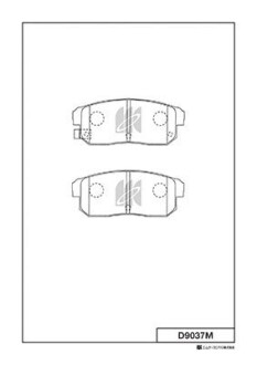 Колодки гальмівні дискові kashiyama d9037M