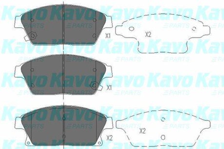 Колодки гальмівні (передні) Opel Astra 09- R16 PARTS kavo kbp-1014