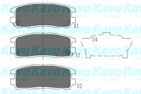 Колодки гальмівні (задні) Opel Frontera A/B 92-04/ Monterry A/B 91-99 PARTS kavo kbp-3502