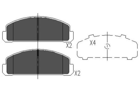 Тормозные колодки дисковые mazda 323/323 estate/wagon kavo kbp4515