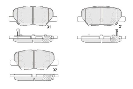 Колодки гальмівні (задні) Mitsubishi Outlander III/Mazda 6 12- (Akebono) PARTS kavo kbp-5551