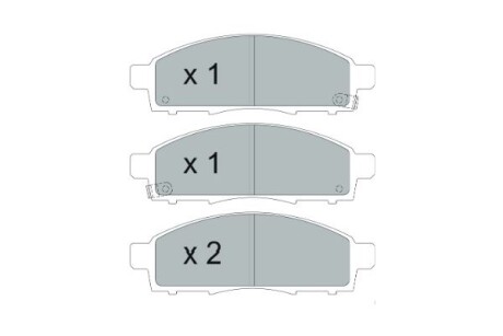 Тормозные колодки (передние) Nissan NV200 10- PARTS kavo kbp-6599