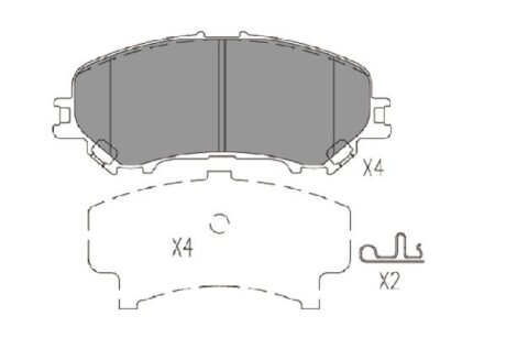 Комплект тормозных колодок PARTS kavo kbp-6614