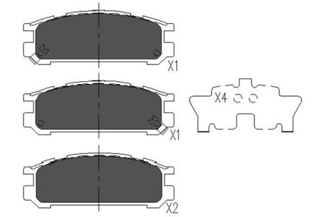 Колодки гальмівні (задні) Subaru Impreza/Legacy 1.6/2.0 89-03 PARTS kavo kbp-8016