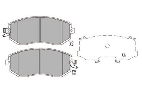 Комплект тормозных колодок PARTS kavo kbp-8025