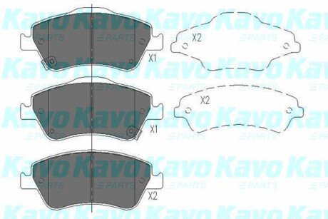 Колодки гальмівні (передні) Toyota Auris/Corolla 06- (Bosch) PARTS kavo kbp-9027