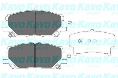 Колодки гальмівні (передні) Lexus RX 03- (141x54.5) kavo kbp-9080