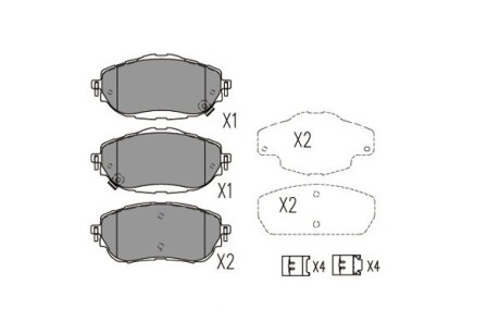 Комплект тормозных колодок PARTS kavo kbp-9123