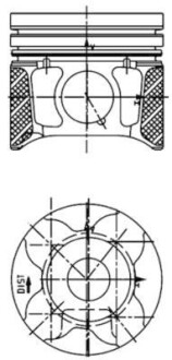 Поршень в зборі PEUGEOT 1,6HDI 75,00 STD kolbenschmidt 40179600