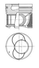Поршень двигуна VAG 1.4 TDI AMF BHC 1-2 циліндри +0,25 kolbenschmidt 41159610