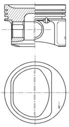 Поршень двигателя Fiat Ø70,80 1,2 kolbenschmidt 41754600