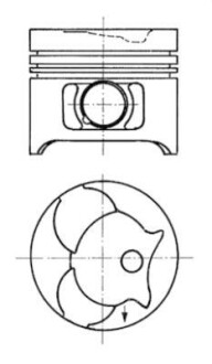 Поршня 89.0 STD OM601-602 kolbenschmidt 91372600