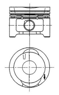 Поршень двигателя VW ABD 1,4B 75,00 STD kolbenschmidt 92228600