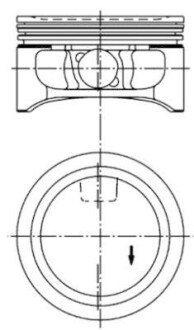 Поршень з кільцями OPEL 86,25 2,2i 16V Z22SE (KS) kolbenschmidt 94912610