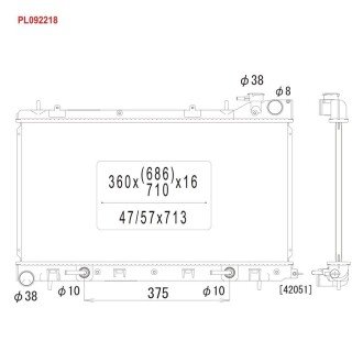 Радіатор системи охолодження koyorad pl092218