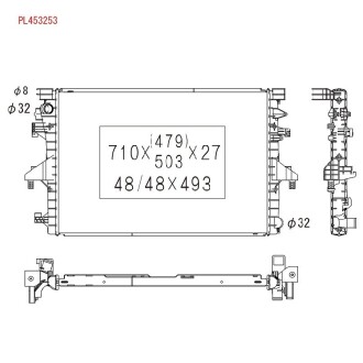 Радиатор системы охлаждения koyorad pl453253