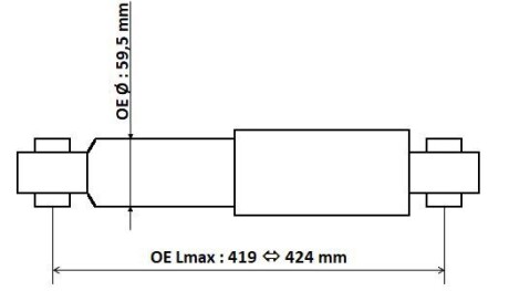 Амортизатор газомасляний kyb 3450001