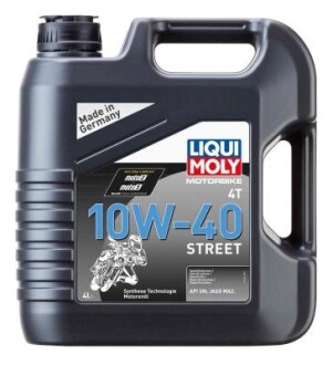 Моторное масло НС-СИНТЕТИЧЕСКОЕ MOTORBIKE 4T 10W-40 STREET 4Л liqui moly 1243