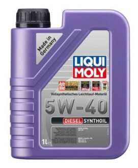 Моторное масло Diesel Synthoil 5W-40, 1л liqui moly 1340