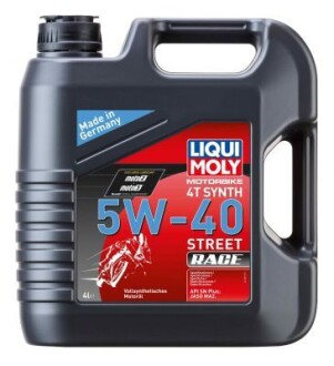 Моторное масло Motorbike 4T Synth 5W-40 Street Race liqui moly 1685