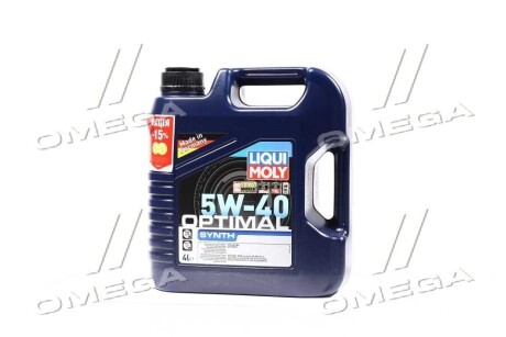 Масло моторное Optimal Synth 5W-40 (4 л) liqui moly 3926