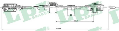 Трос сцепления lpr c0125C