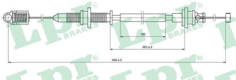 Трос акселератора lpr c0131A