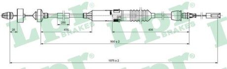 Трос сцепления lpr c0198C