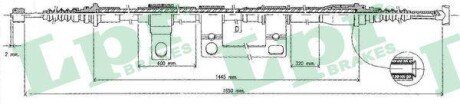 Трос ручного гальма lpr c0395B