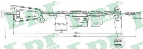 Трос ручного тормоза lpr c0481B