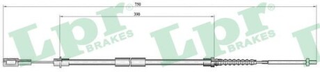 Трос ручного тормоза lpr c0643B